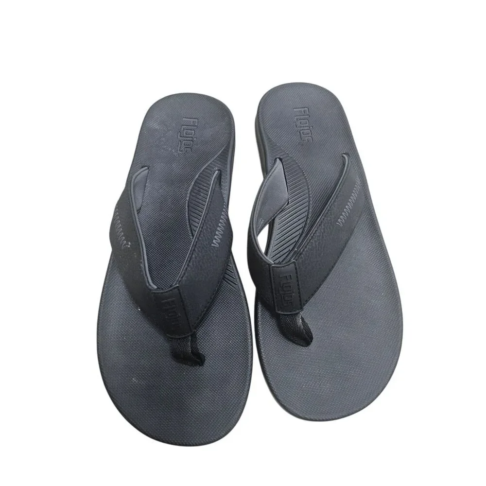 Flojos Men's Flip Flops Black 11